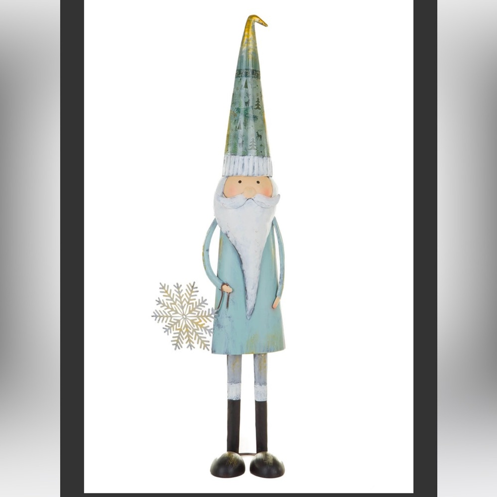 NWT 23” Metal Teal Nordic Elf with Snowflake
